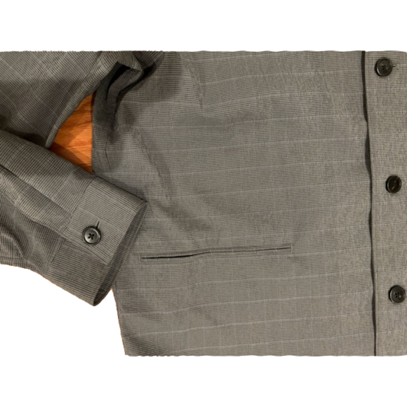 THE0RY SELK KELSO SEERSUCKER MINIMALIST NORMCORE CHORE SHIRT JACKET EUC XXL - Picture 8 of 13